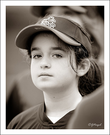 OYA girls' softball (B&W version)