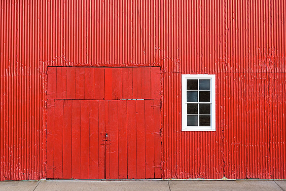 Barn door and window