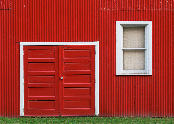 Barn door and window