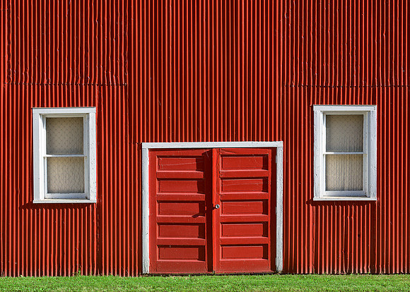 Barn door and windows