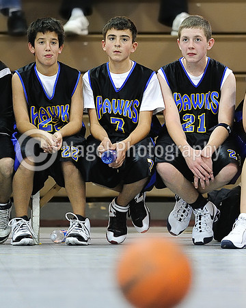 Ball in front of bench