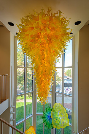 Yellow Neon Chandelier