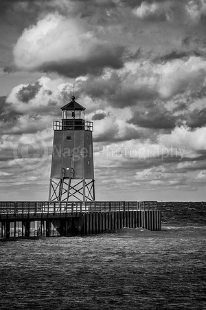 Charlevoix South Pier Lighthouse (B&W Version)