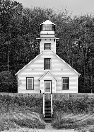 Old Mission Point Lighthouse (B&W version)