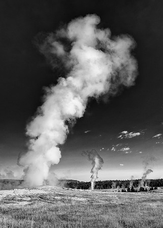 Old Faithful and friends (B&W version)