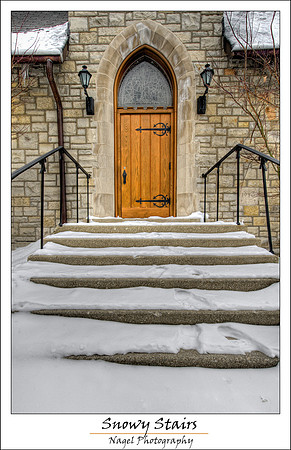Snowy stairs
