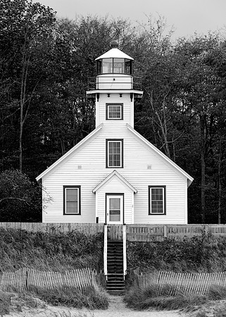Old Mission Point Lighthouse (B&W version)