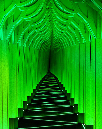 Green Neon Corridor