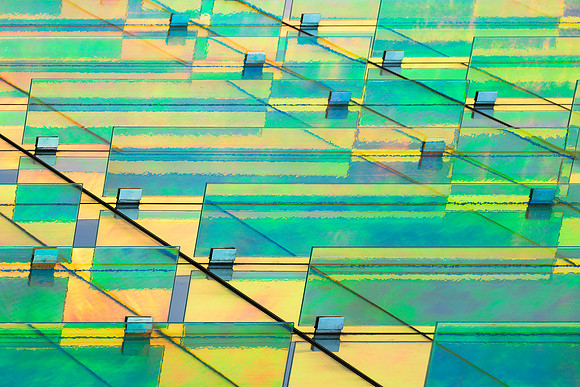 Abstract glass panels