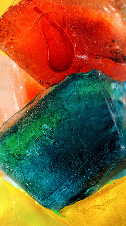 Colorful ice cubes
