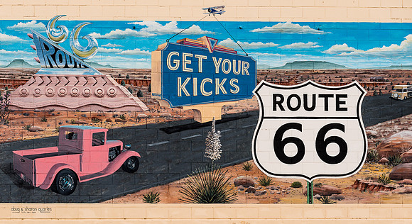 Route 66 mural