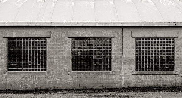 Three glass block windows