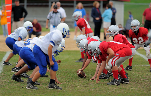 Down the line of scrimmage