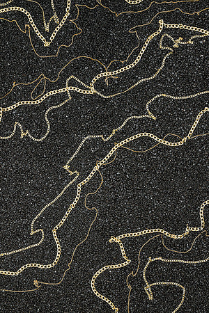 Gold chains on stone
