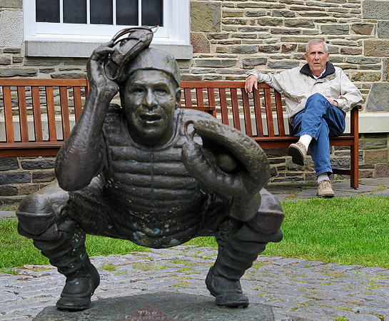 Dad & Roy Campanella statue