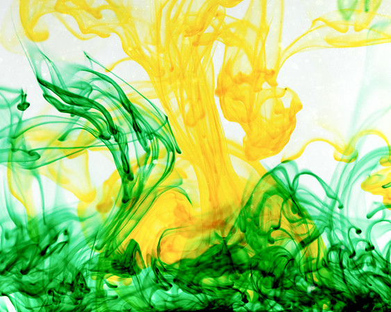Yellow and green swirls