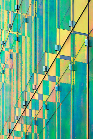Abstract glass panels