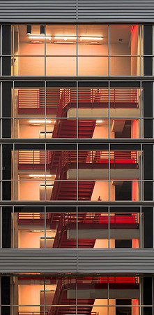 Parking garage staircase