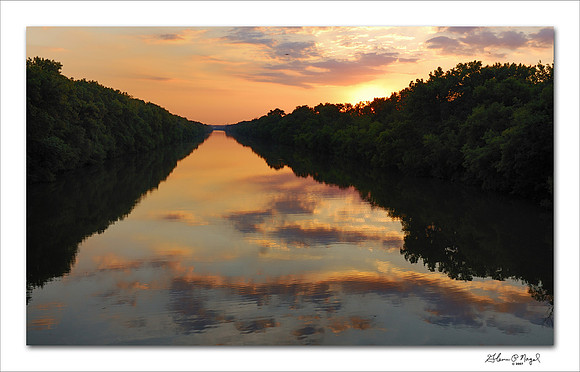 Sunset over Cal-Sag channel