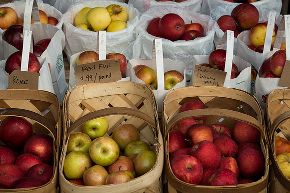 Baskets of apples