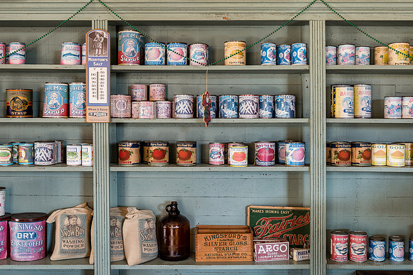 Grocery shelves