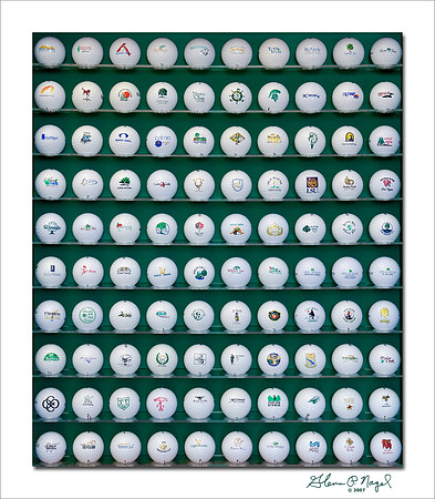 A hundred golf balls