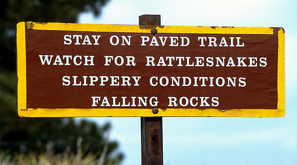 A sign of many warnings
