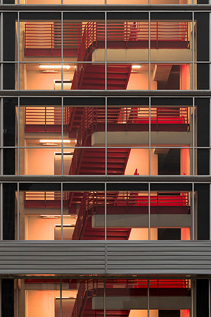 Parking garage staircase