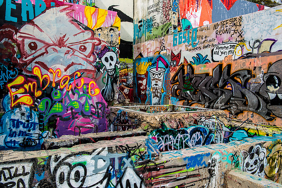 Walls of graffiti