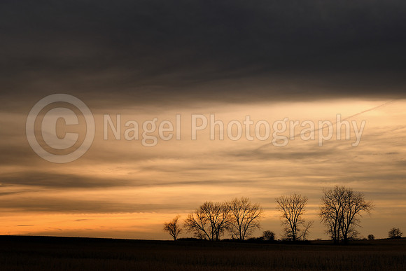 Sunset over Illinois Plains