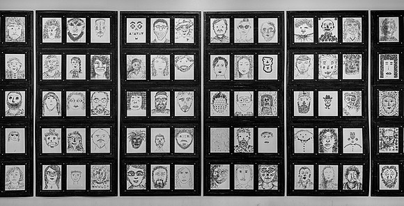 Faces on the wall