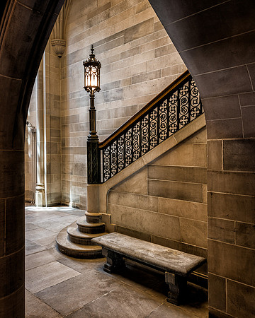Bench by Staircase