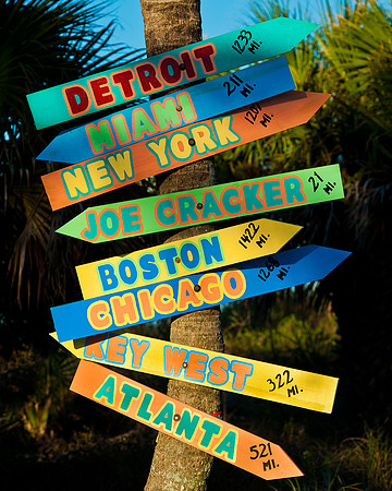 Mileage marker sign