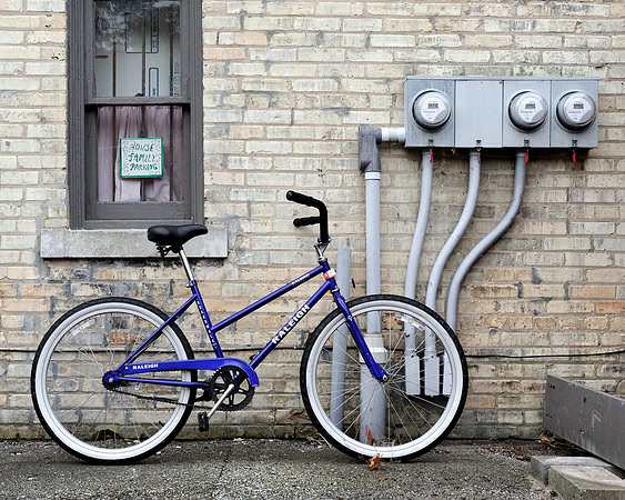 Blue bicycle