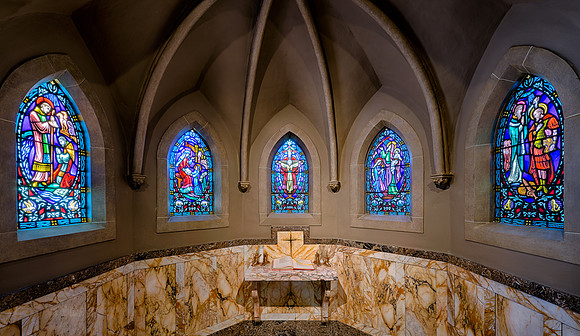 Five stained windows