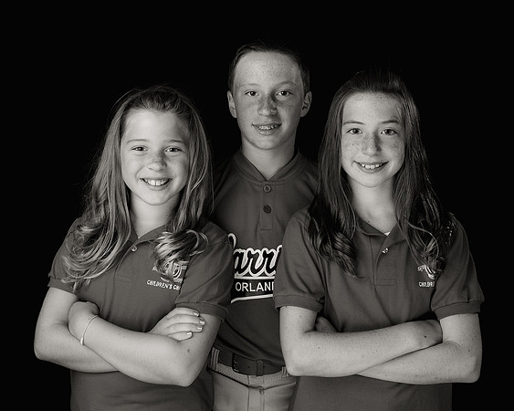 Jack Lebert with his sisters