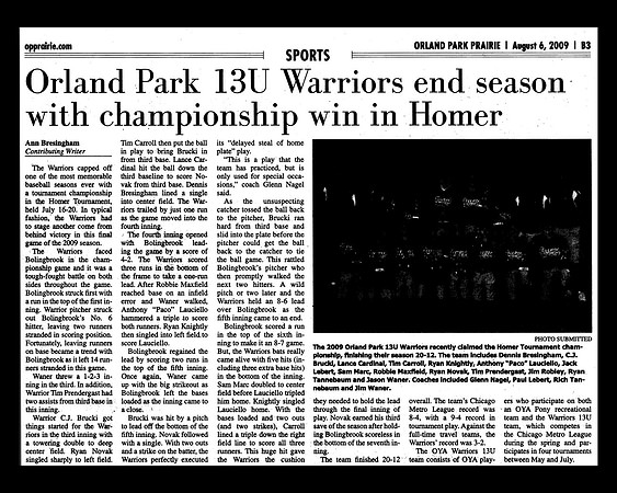 Warriors championship article