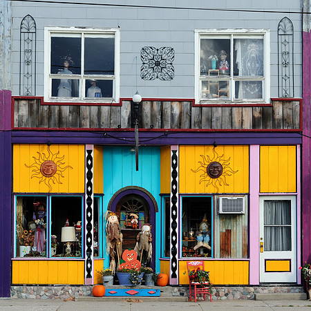 Colorful antique shop