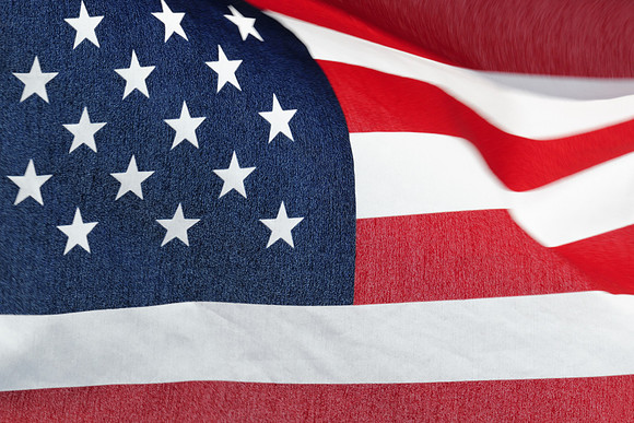 Flag waving in the wind