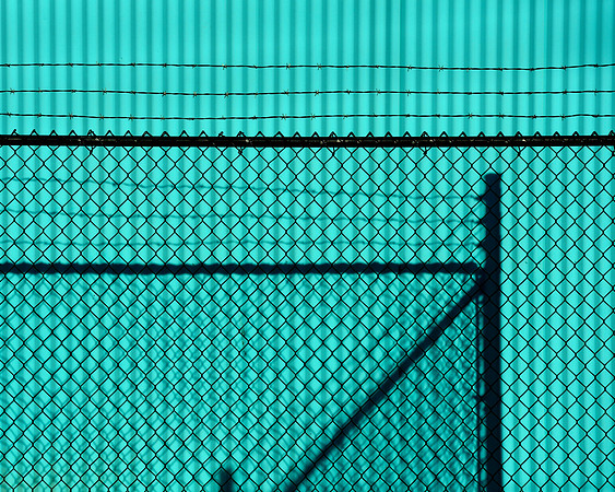 Barbed wire fence