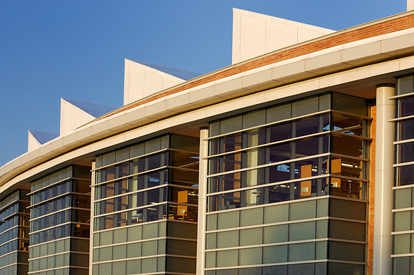 Western wall of the Orland Park library