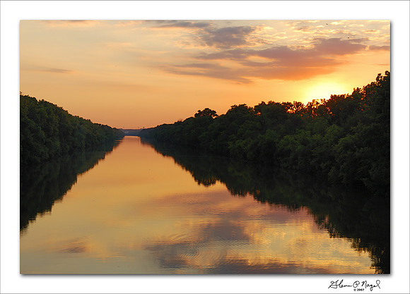 Sunset over Cal-Sag channel