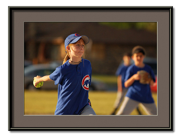 Allie delivers a pitch