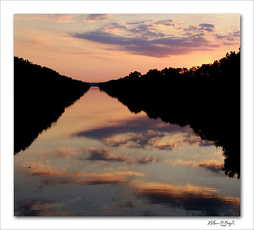 Sunset over Cal-Sag channel