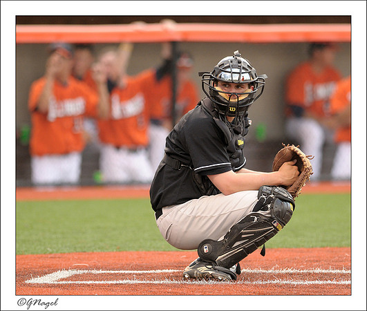 Chad Noble looks for sign