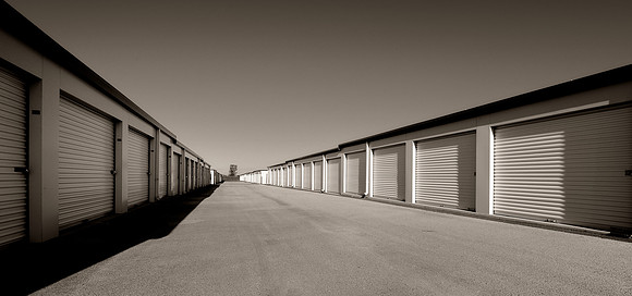 Endless garage doors (B&W version)