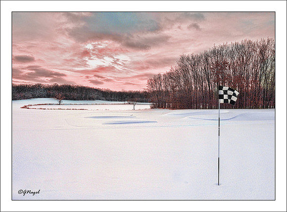 Winter at the 18th green